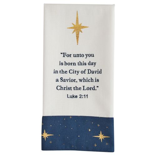 Away In A Manger Decorative Dishtowel