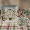 Christmas Barn Salad Plate