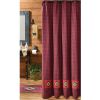 Black Bear Red Dawn Bear Patch Shower Curtain 72" X 72"