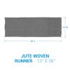 Jute Woven Table Runner 36"L
