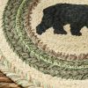 Country Pines Bear Printed Braided Trivet 8"