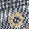 Stafford Sunflower Table Runner 54"L - Black And Cream