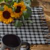 Stafford Table Runner 36"L - Black And Cream