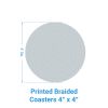 Country Pines Bear Printed Braided Coasters Set of 4