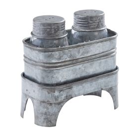 Galvanized Salt And Pepper Set
