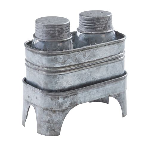 Galvanized Salt And Pepper Set