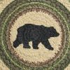 Country Pines Bear Printed Braided Trivet 8"