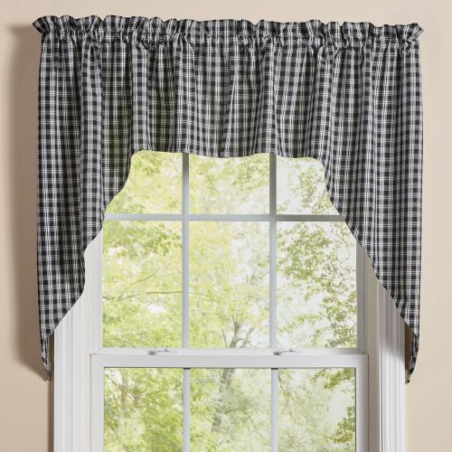 Stafford Swags 36"L - Black And Cream