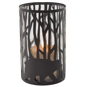 Bear Pillar Holder With Glass Insert