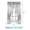 Stafford Panel Pair 63"L - Black And Cream