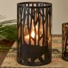 Bear Pillar Holder With Glass Insert