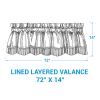 Willow Lane Plaid Lined Layered Valance 16"L