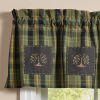 Willow Lane Plaid Lined Patch Valance 14"L
