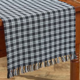 Stafford Table Runner 36"L - Black And Cream