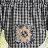Stafford Sunflower Lined Triple Point Valance 20"L - Black And Cream