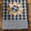 Stafford Sunflower Decorative Dishtowel - Black And Cream