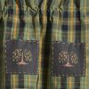 Willow Lane Plaid Lined Patch Valance 14"L
