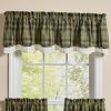 Willow Lane Plaid Lined Layered Valance 16"L