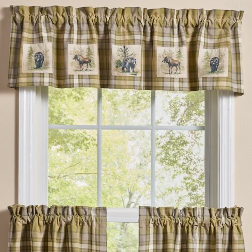 Boulder Lodge Plaid Lined Patch Valance 14"L