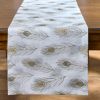 Feathered Fall Print Table Runner 54"L