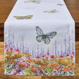Garden Butterflies Runner 72" L