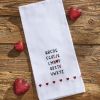 I Love You Embroidered Dishtowel
