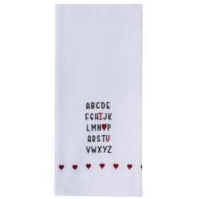 I Love You Embroidered Dishtowel