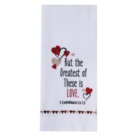Greatest Of These Is Love Decorative Dishtowel