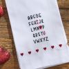 I Love You Embroidered Dishtowel
