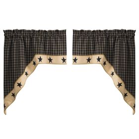 Sturbridge Star Lined Swag - 36"L - Black