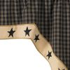 Sturbridge Star Lined Swag - 36"L - Black