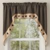 Sturbridge Star Lined Swag - 36"L - Black