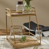 Wood/Gold 2 Tier Organizer