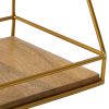 Wood/Gold 2 Tier Organizer