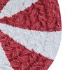Peppermint Candy Print Braid Coasters - Set Of 4