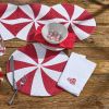 Peppermint Candy Print Braid Runner 34"L