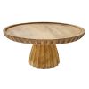 Fluted Wood Cake Stand