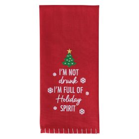 Full Of Holiday Spirit Decorative Dishtowel