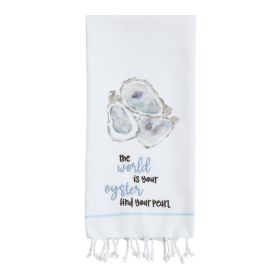 The World Is Your Oyster Decorative Dishtowel