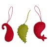 Paisley Felt Ornaments Set Of 3