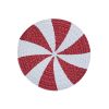 Peppermint Candy Printed Braided Trivet 8" Dia