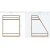 Wood/Gold 2 Tier Organizer