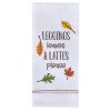 Leaves And Lattes Decorative Dishtowel