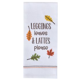 Leaves And Lattes Decorative Dishtowel