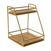 Wood/Gold 2 Tier Organizer