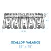 Garden Grace Lined Scalloped Valance 15"L
