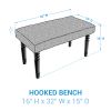Bless Our Home Hooked Bench