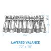 Patton Lined Layered Valance 16"L