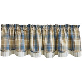 Stone Hollow Lined Layered Valance 16"L
