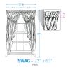 Stafford Lined Gathered Swag 63"L Dusk